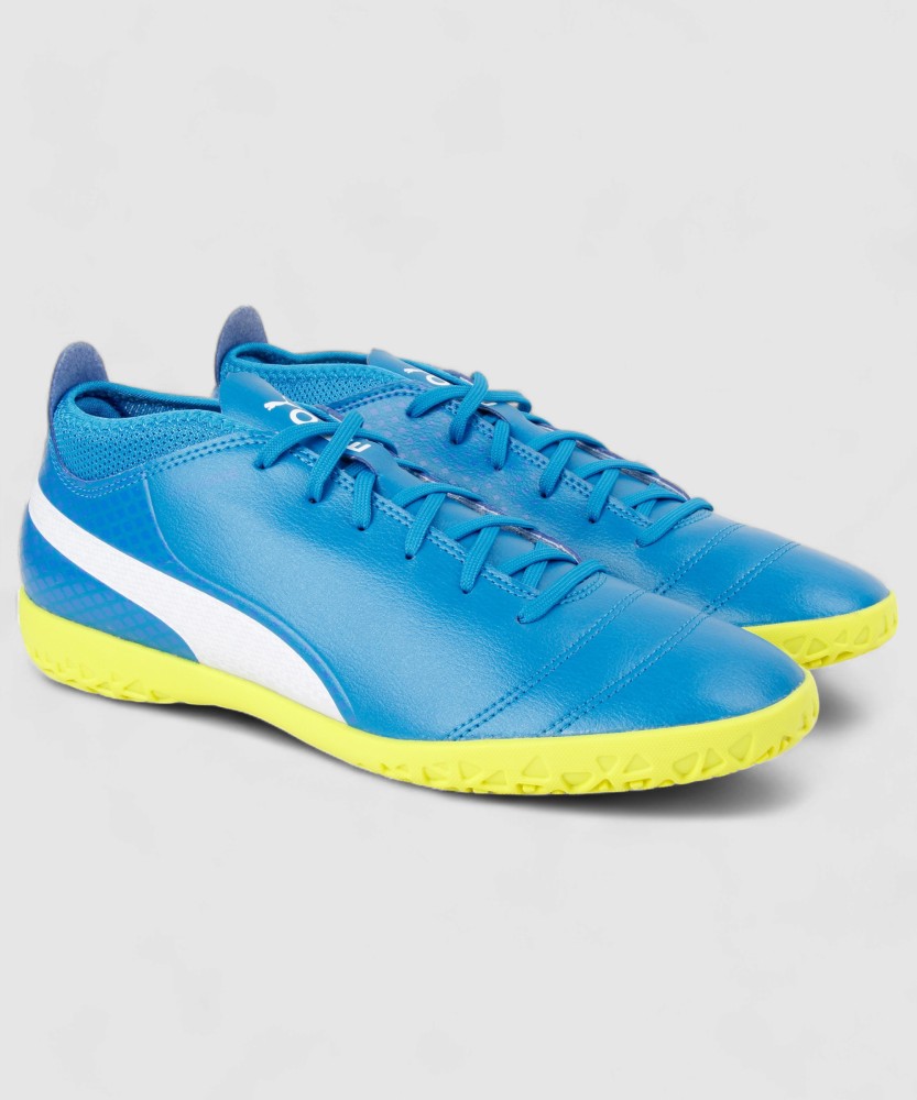 PUMA ONE 17.4 IT Football Shoes For Men Buy Atomic Blue Puma White Safety Yellow Color PUMA ONE 17.4 IT Football Shoes For Men Online at Best Price Shop Online for Footwears