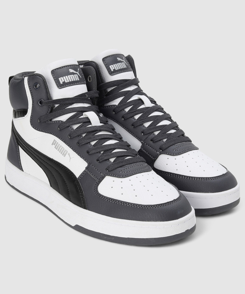 puma black and white high tops