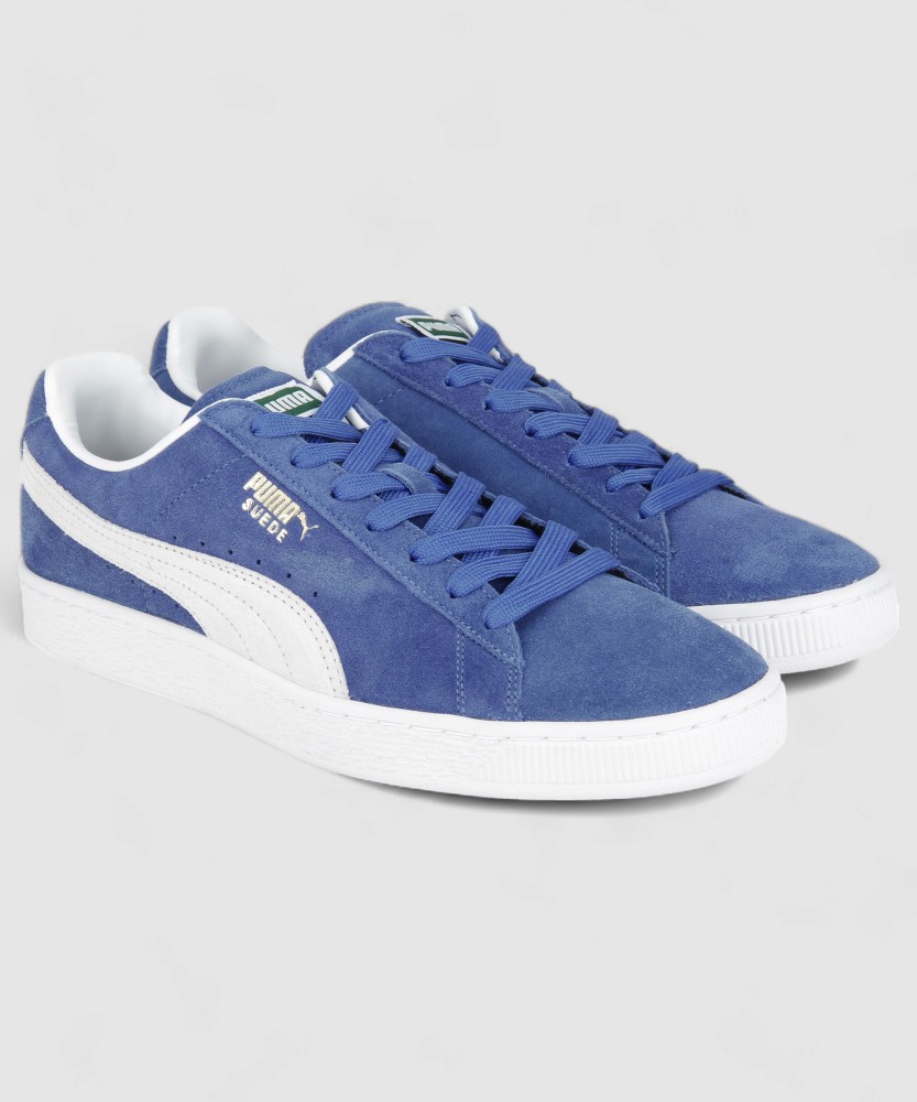 PUMA Suede Classic Sneakers For Men Buy Olympian Blue Puma White Color PUMA Suede Classic Sneakers For Men Online at Best Price Shop Online for Footwears in India Flipkart