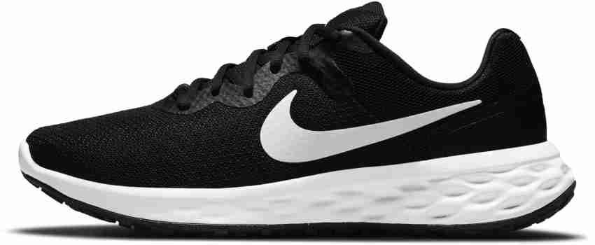 Nike black and top white running shoes