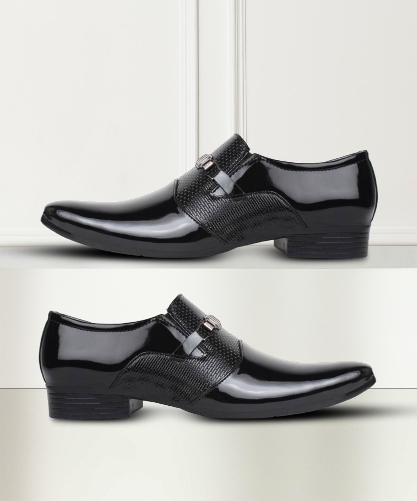 Buy online Black Slip On Party Wear Formal Shoes from Formal Shoes