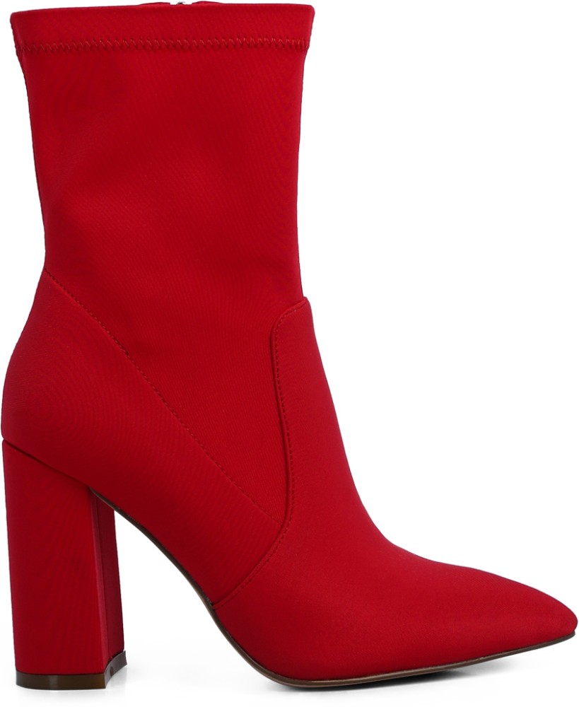 Office red 2025 ankle boots