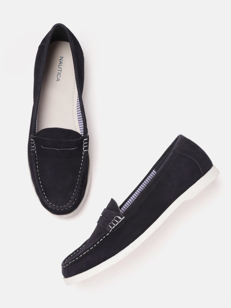 NAUTICA Nautica Women Navy Blue Leather Penny Loafers Loafers For Women Buy NAUTICA Nautica Women Navy Blue Leather Penny Loafers Loafers For Women Online at Best Price Shop Online for