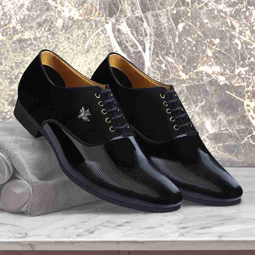 Party wear shoes black shining discount