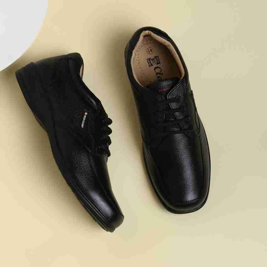 Red chief black store formal shoes price