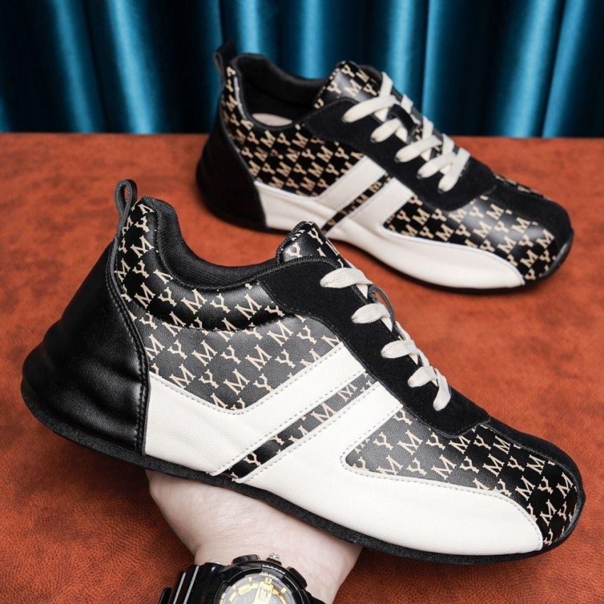 Black and white Louis Vuitton slippers for men