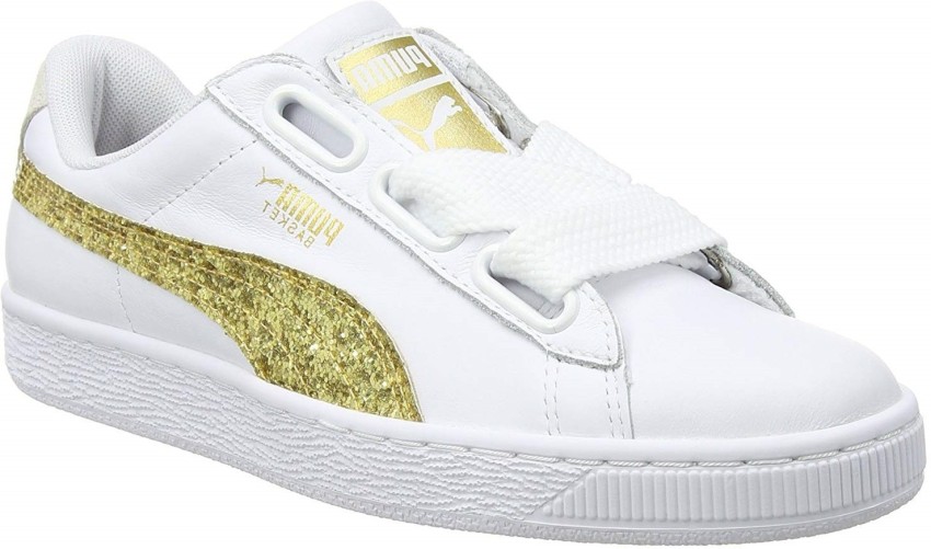 Puma basket 2024 heart gold glitter