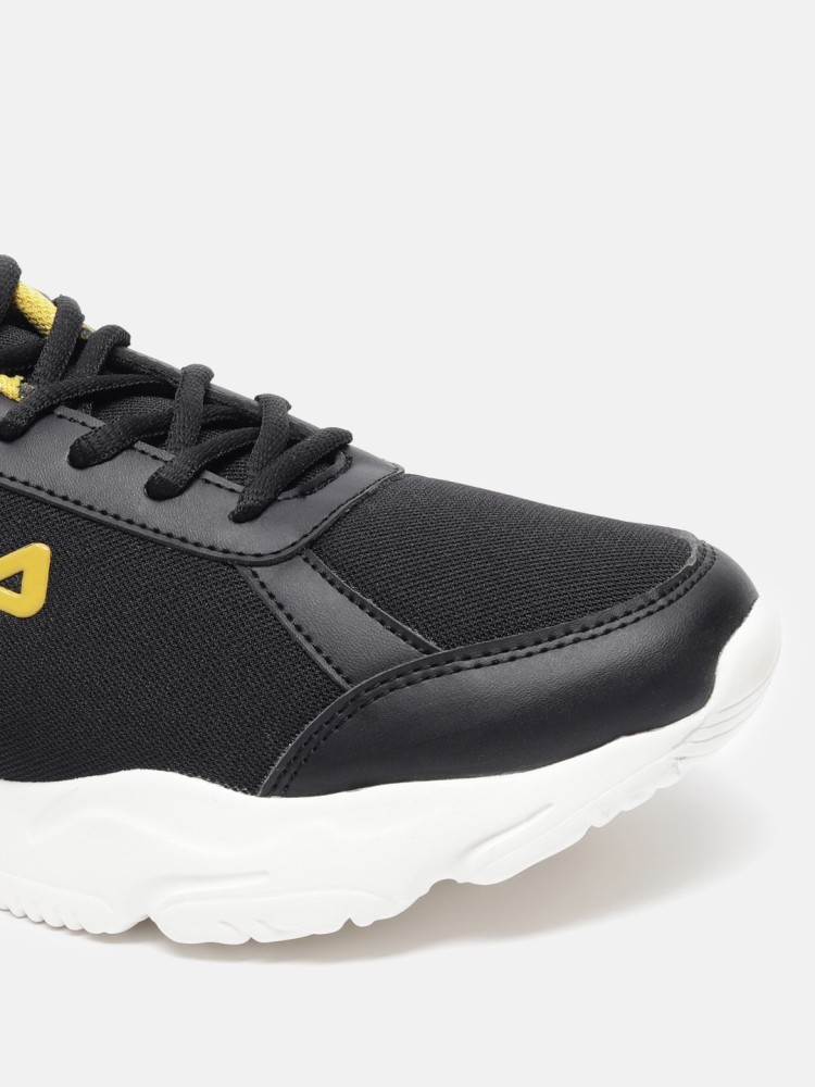 Black and clearance gold fila shoes