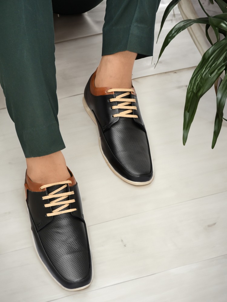 Black semi casual shoes online