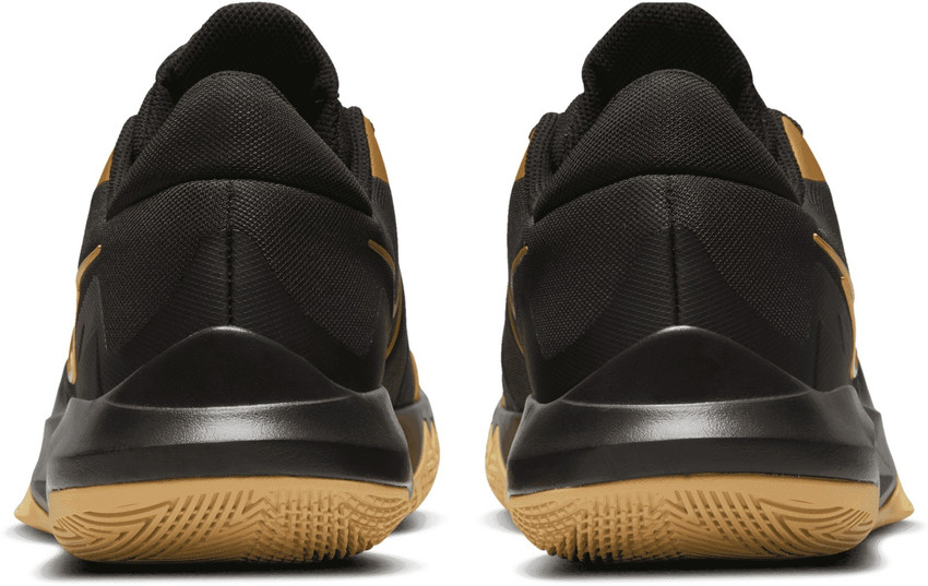 black and gold nike basketball shoes