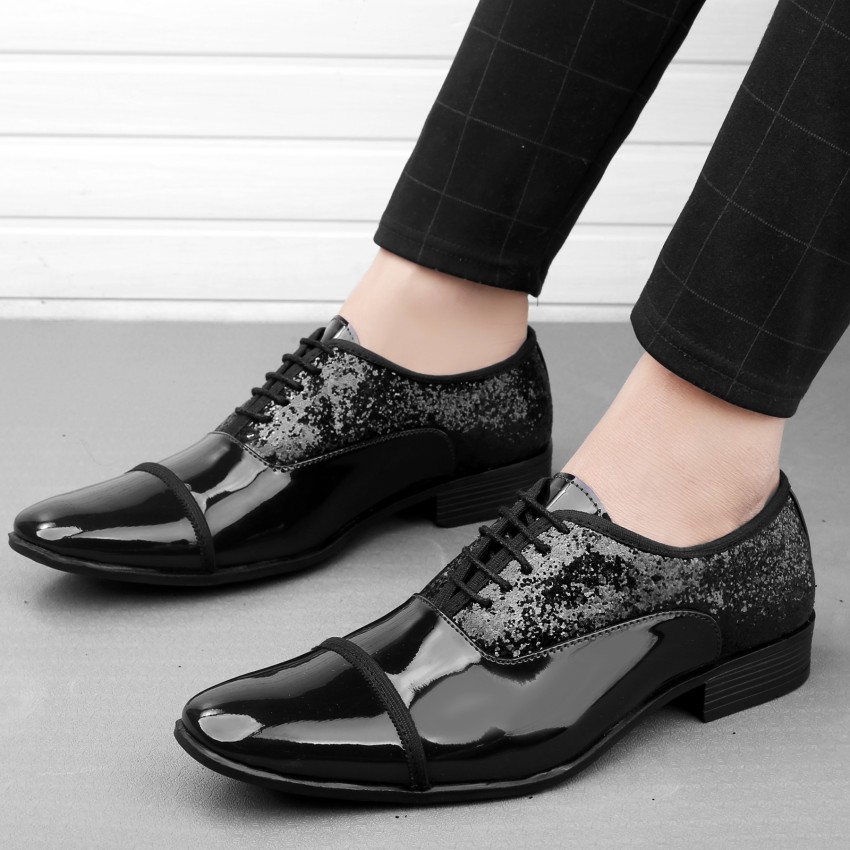 Silver and 2024 black dress shoes