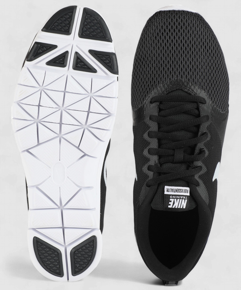 nike training flex essential trainers in black