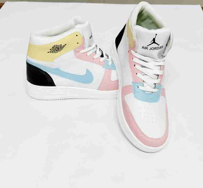 PAHENAWA PARTY WEAR AIR JORDAN PINK COLOUR SHOES FOR MEN Party