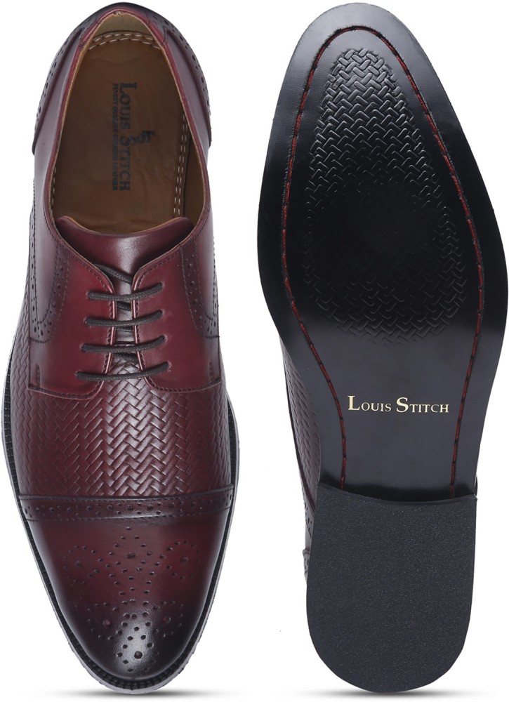 LOUIS STITCH Men's Brown Oxford Italian Leather Shoes, Louis stitch shoes  unboxing Review