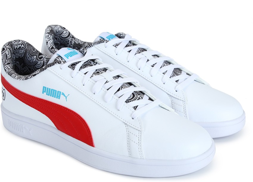 PUMA Smash V2 L, Trainers & Sneakers Unisex adulto, Puma White-Puma Black