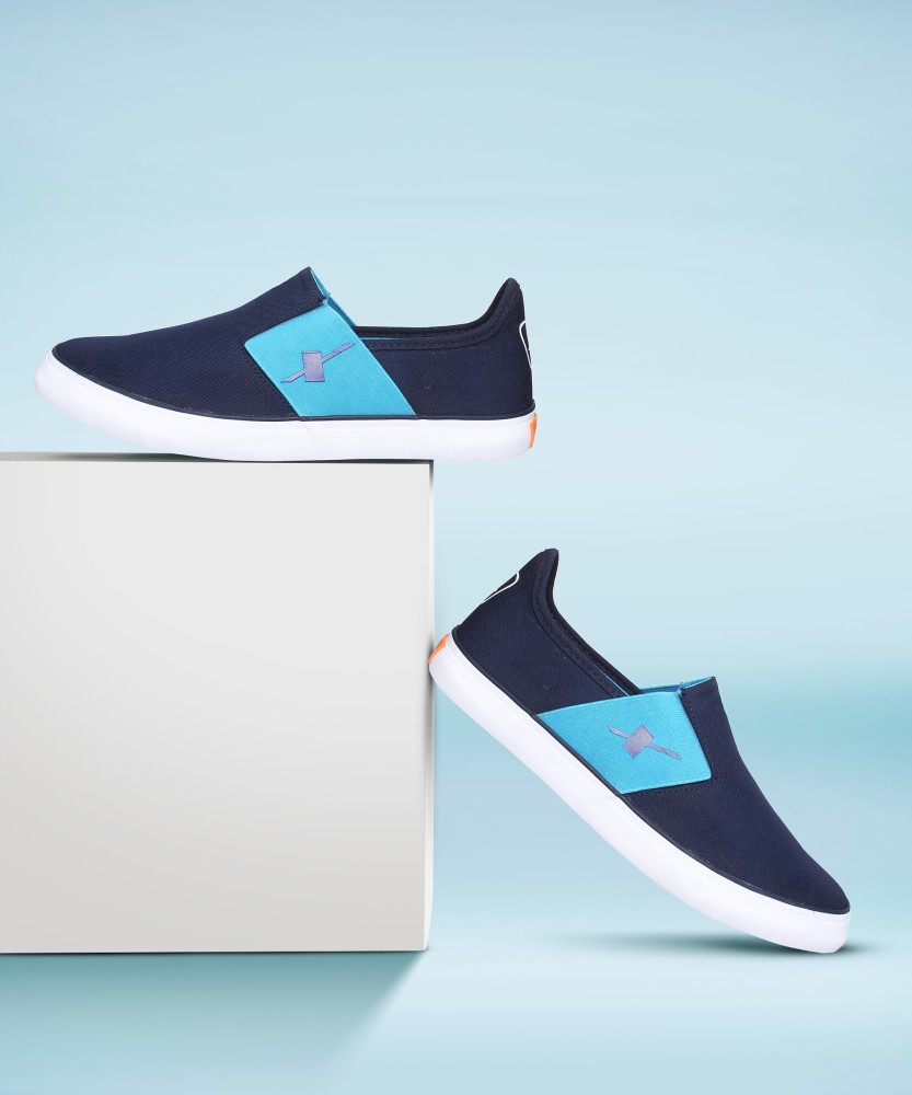 Buy Light Blue Slip On Canvas Sneakers for Women Online in India