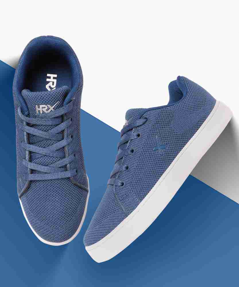 HRX by Hrithik Roshan Men Blue Woven Design Fly Sneakers Sneakers