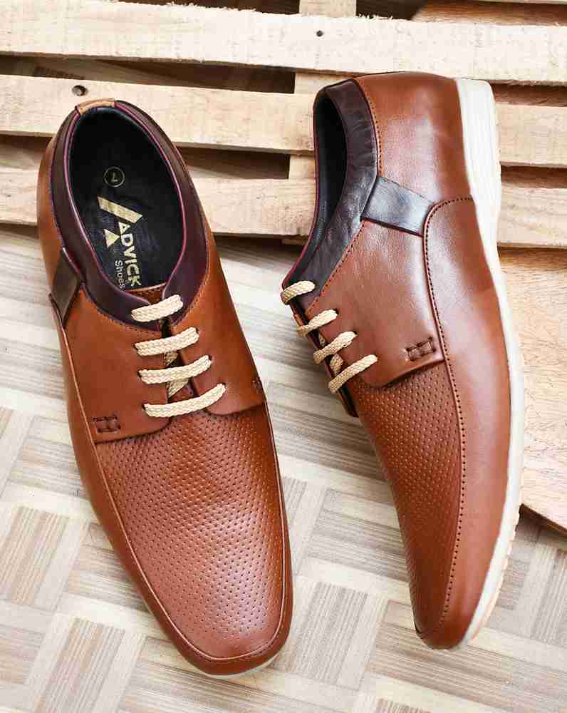 Advick Men s Tan Office Derby Semi Casual Shoes Loafers For Men Buy Advick Men s Tan Office Derby Semi Casual Shoes Loafers For Men Online at Best Price Shop Online for