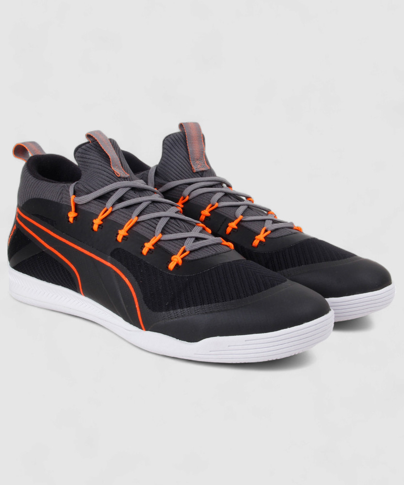 PUMA evoSPEED Star Knit IGNITE Football Shoes For Men Buy Puma Black Shocking Orange QUIET SHADE Puma White Color PUMA evoSPEED Star Knit IGNITE Football Shoes For Men Online at Best Price Shop
