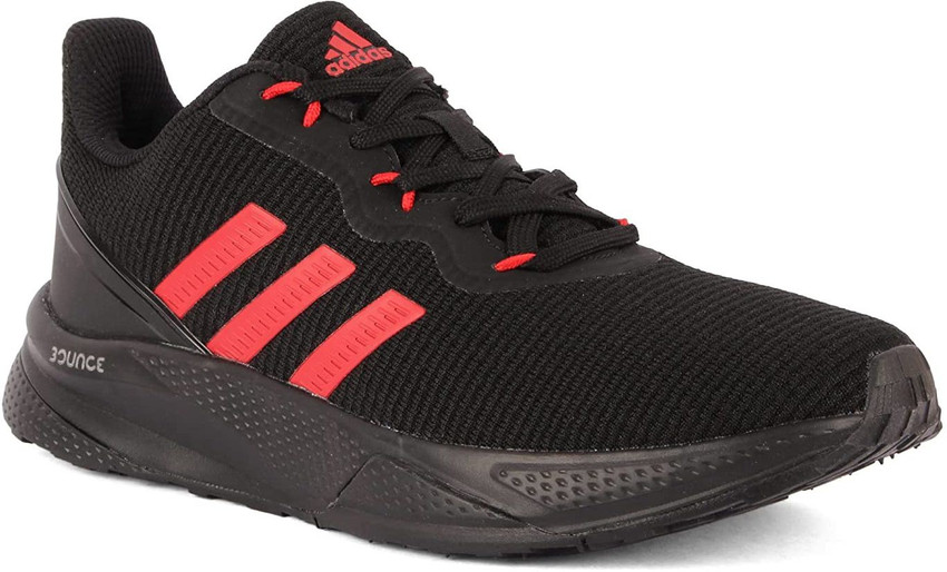 Adidas black training shoes sale