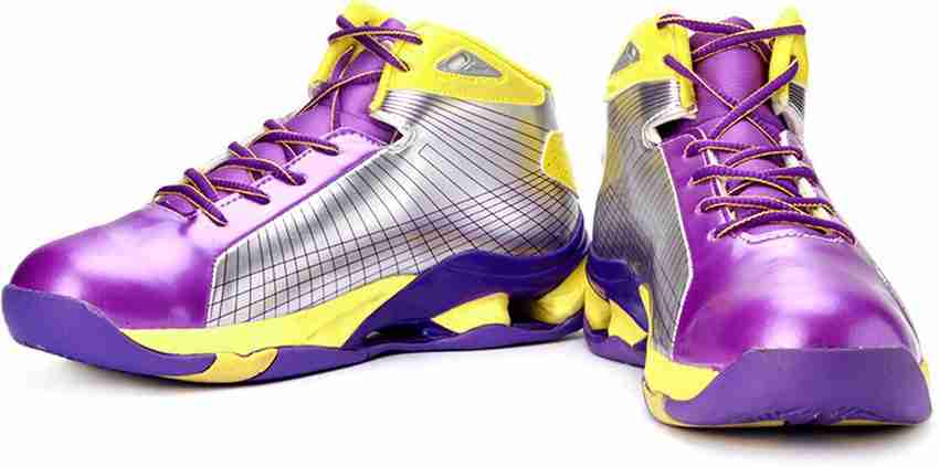 White and yellow basketball shoes sales