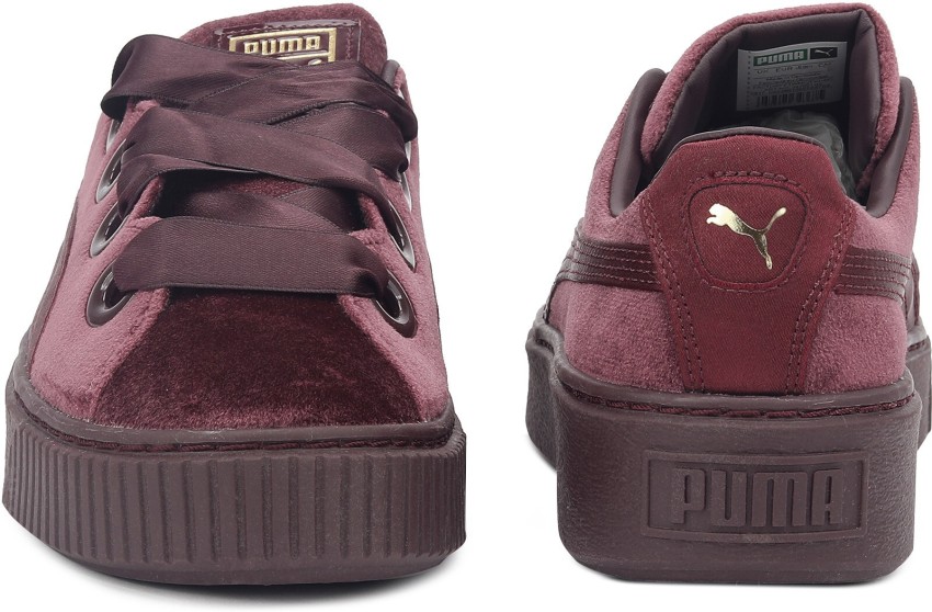 PUMA Platform Kiss Velvet Wn s Winetasting Go Running Shoes For Women Buy Winetasting Gold Color PUMA Platform Kiss Velvet Wn s Winetasting Go Running Shoes For Women Online at Best Price Shop