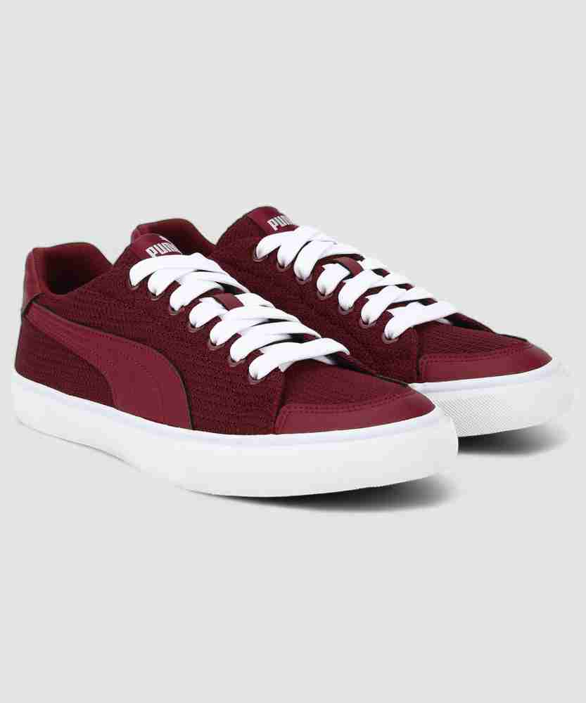 Puma maroon sneakers best sale