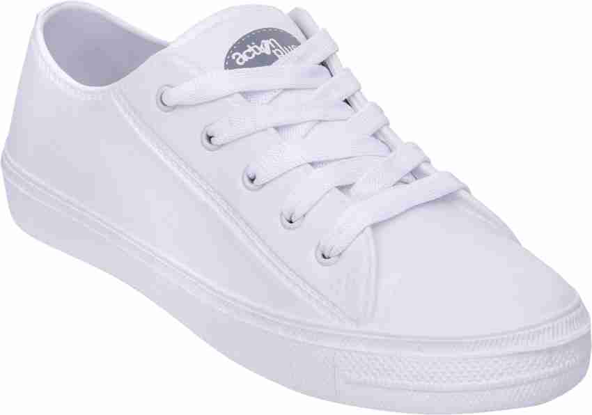 Action white 2025 canvas shoes