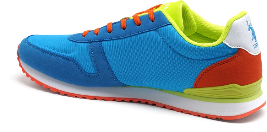 Royal blue and orange 2024 sneakers