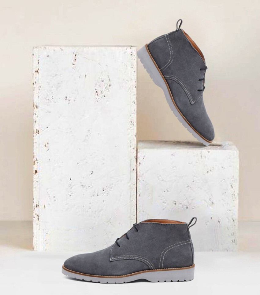 Grey suede outlet chukka