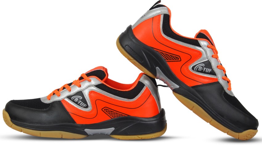 Orange and cheap black volleyball shoes