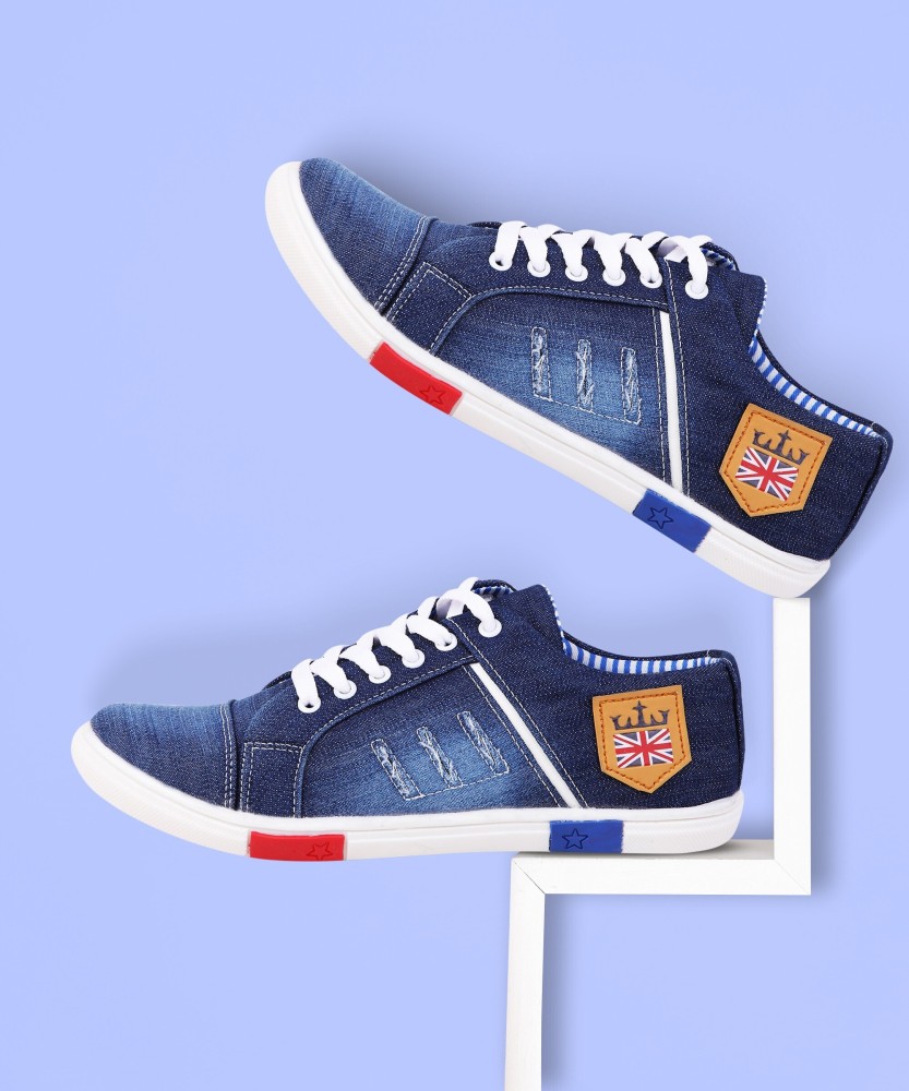 Denim shoes flipkart on sale