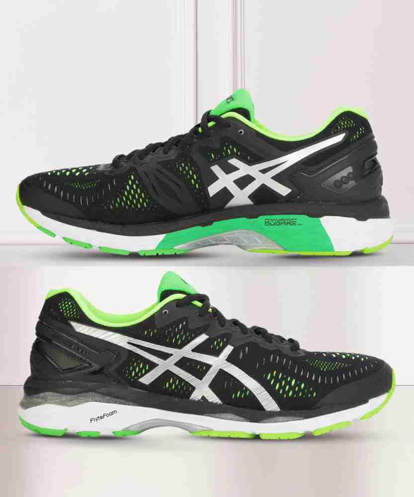 Asics GEL KAYANO 23 Running Shoe For Men Buy BLACK SILVER SAFETY YELLOW Color Asics GEL KAYANO 23 Running Shoe For Men Online at Best Price Shop Online for Footwears in India Flipkart