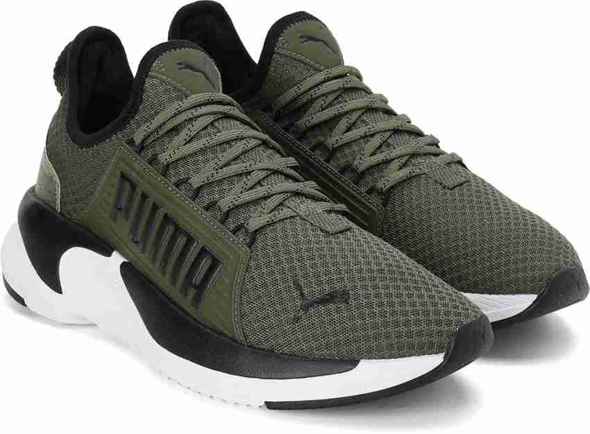 Mens green store puma trainers