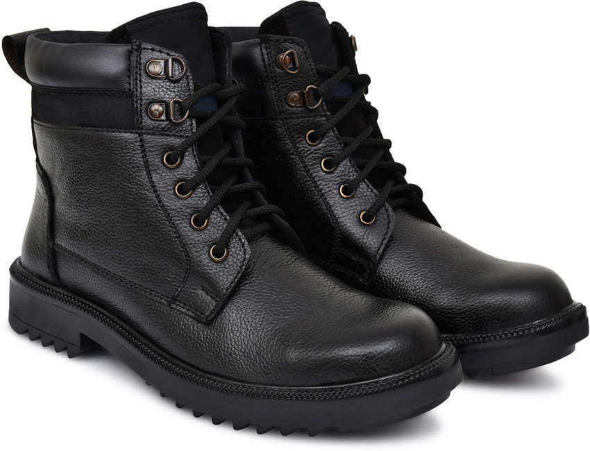 Warnex WR14 High Ankle Genuine Leather Casual and Tactical Boots  