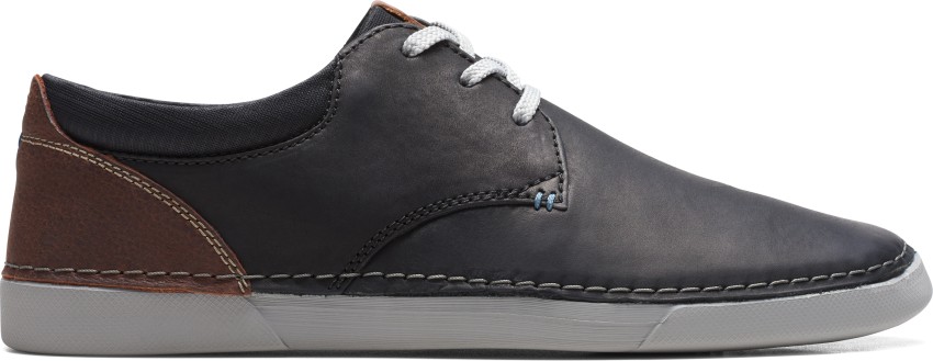 Black leather clarks sale