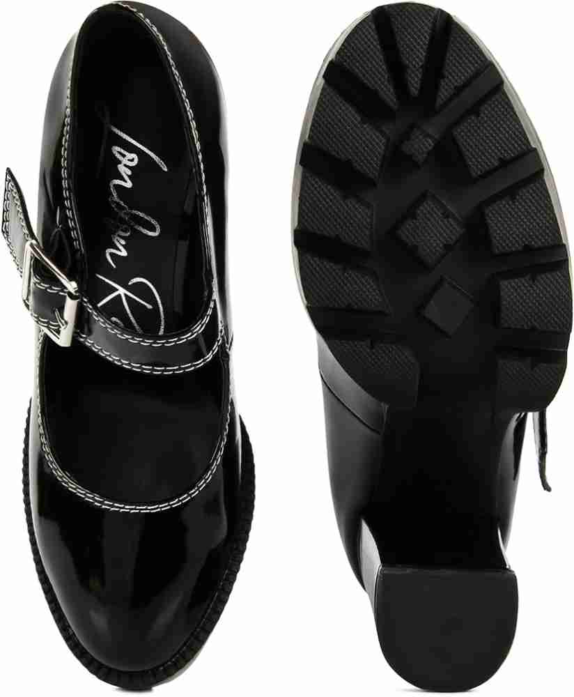 All black mary online jane shoes