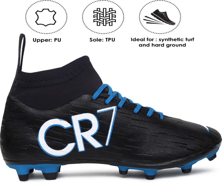 Black cr7 soccer shoes online