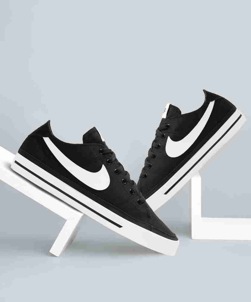 Nike Mens Court Legacy selling Canvas Black White Sneaker US 10