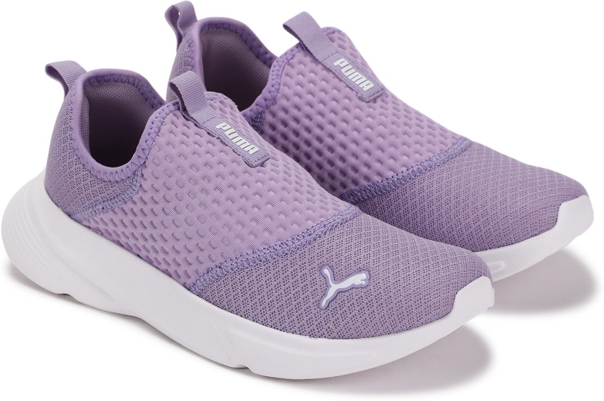 Puma slip ons sales purple