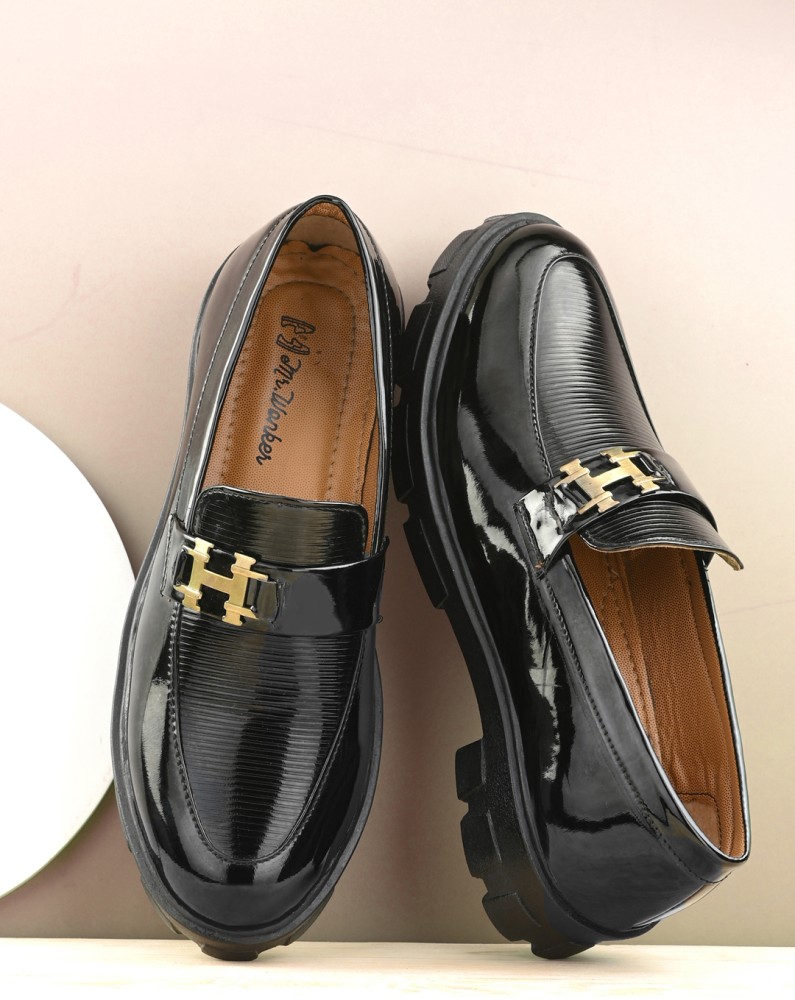 Buy online Black Slip On Party Wear Formal Shoes from Formal Shoes