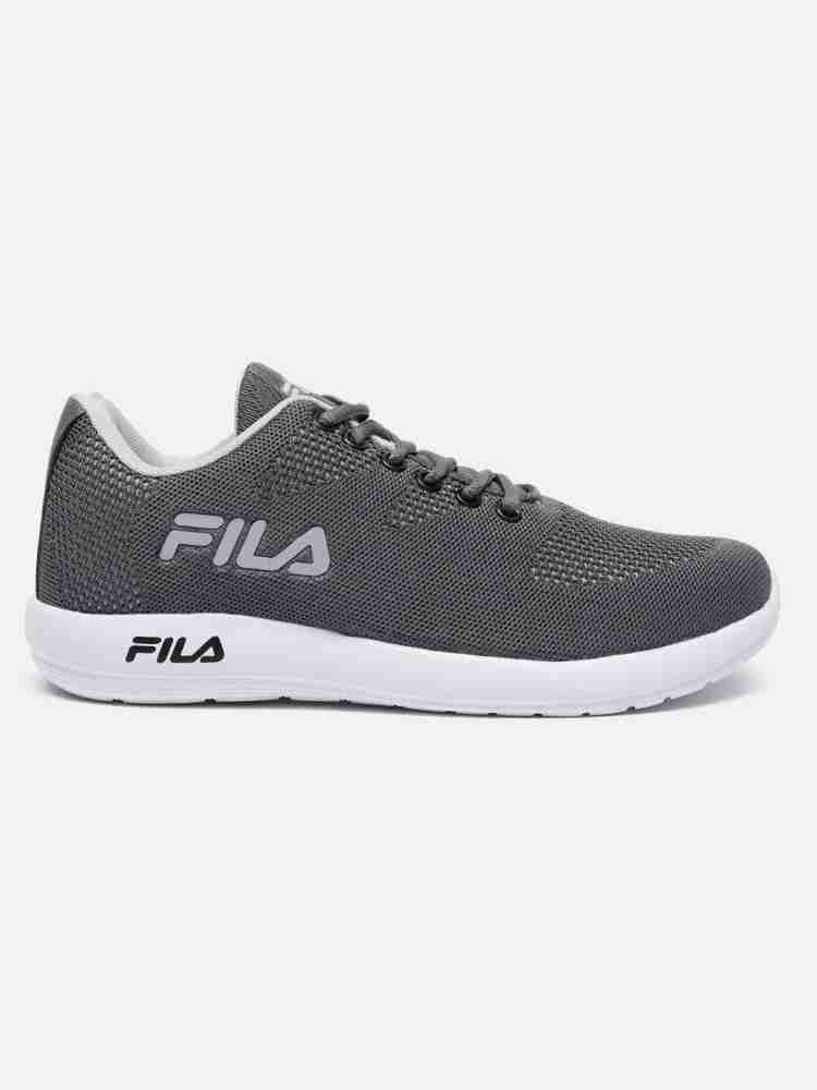 Fila men's mosta grey rubber sale running shoes