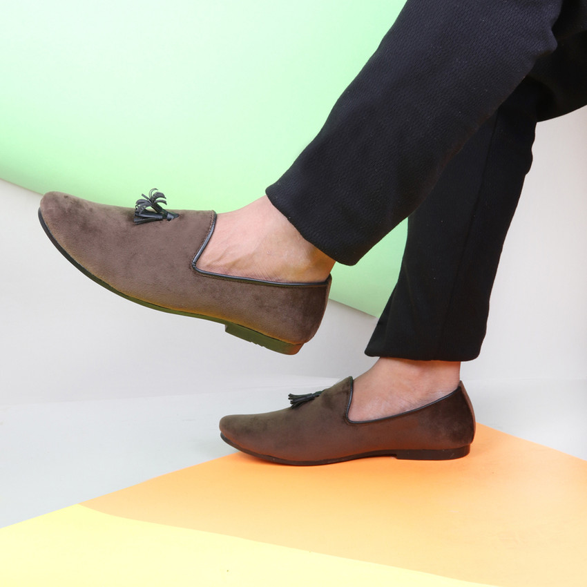 FAUSTO Velvet Comfort Outdoor Fashion Casual Party Shoes Tassel Mojaris For Men Buy FAUSTO Velvet Comfort Outdoor Fashion Casual Party Shoes Tassel Mojaris For Men Online at Best Price Shop