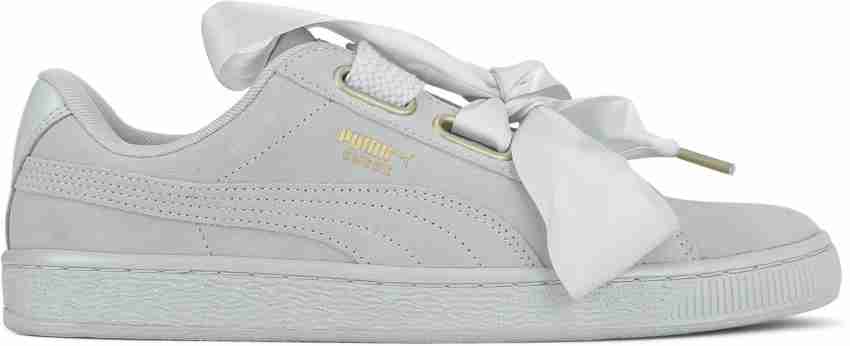 Puma suede heart grey violet satin online