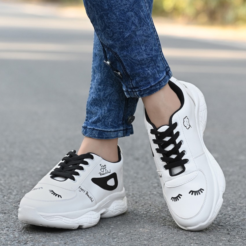 Layasa Casual Sneakers White Shoes For Girls And Sneakers For Women