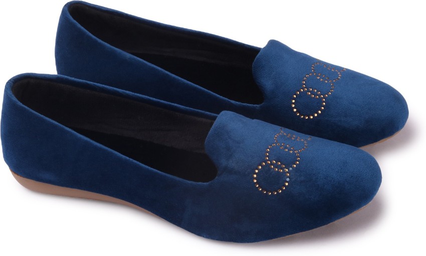 Ladies cheap velvet loafers