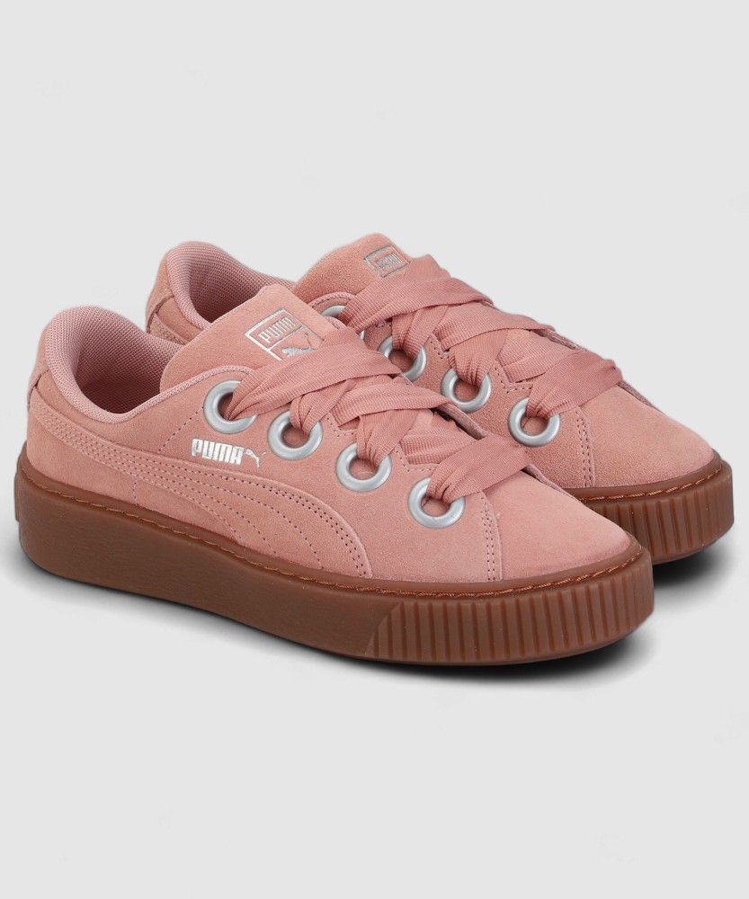 PUMA Platform Kiss Suede Wn s Peach Beige Pum Sneakers For Women Buy PUMA Platform Kiss Suede Wn s Peach Beige Pum Sneakers For Women Online at Best Price Shop Online for