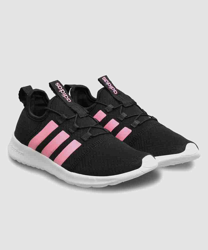 Ladies black and pink adidas trainers hotsell