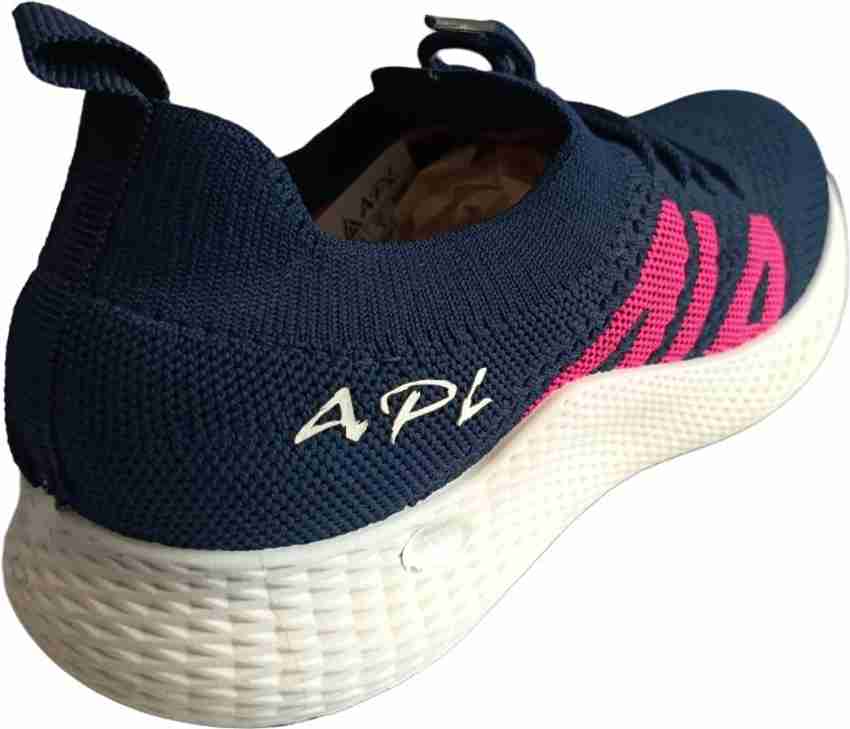 APL Enterprise Stylish Casual Shoes for Women Sport Shoes with PVC Sole Navy Blue and Pink Sneakers For Women Buy APL Enterprise Stylish Casual Shoes for Women Sport Shoes with PVC Sole Navy