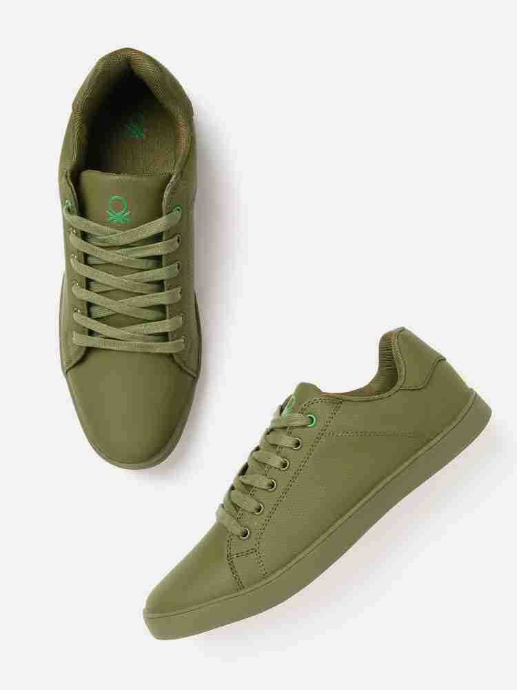 United colors of clearance benetton olive sneakers